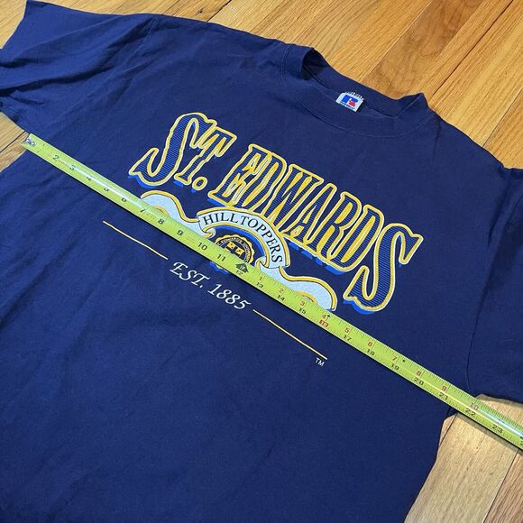 Vtg St. Edwards University Hilltoppers T-Shirt USA Made Single Stitch USA Made - Picture 8 of 9